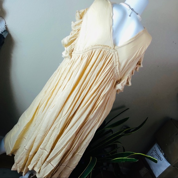 Free People Boho Embroidered Gypsy CoverUp Beach Summer Dress - Picture 9 of 10